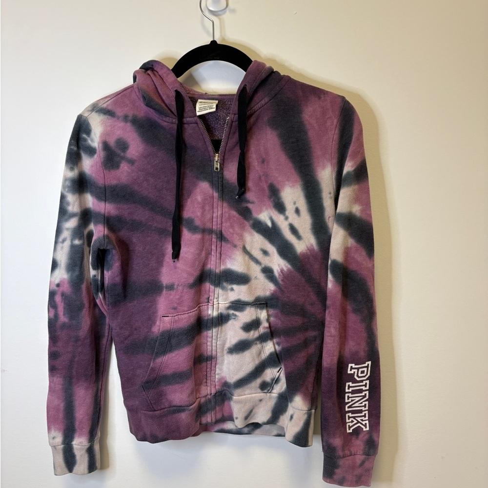 PINK Victoria's Secret tie dye Purple Hoodie